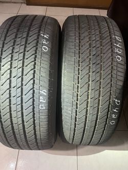 275/50/22. Two used  Bridgestone Tires please read description.