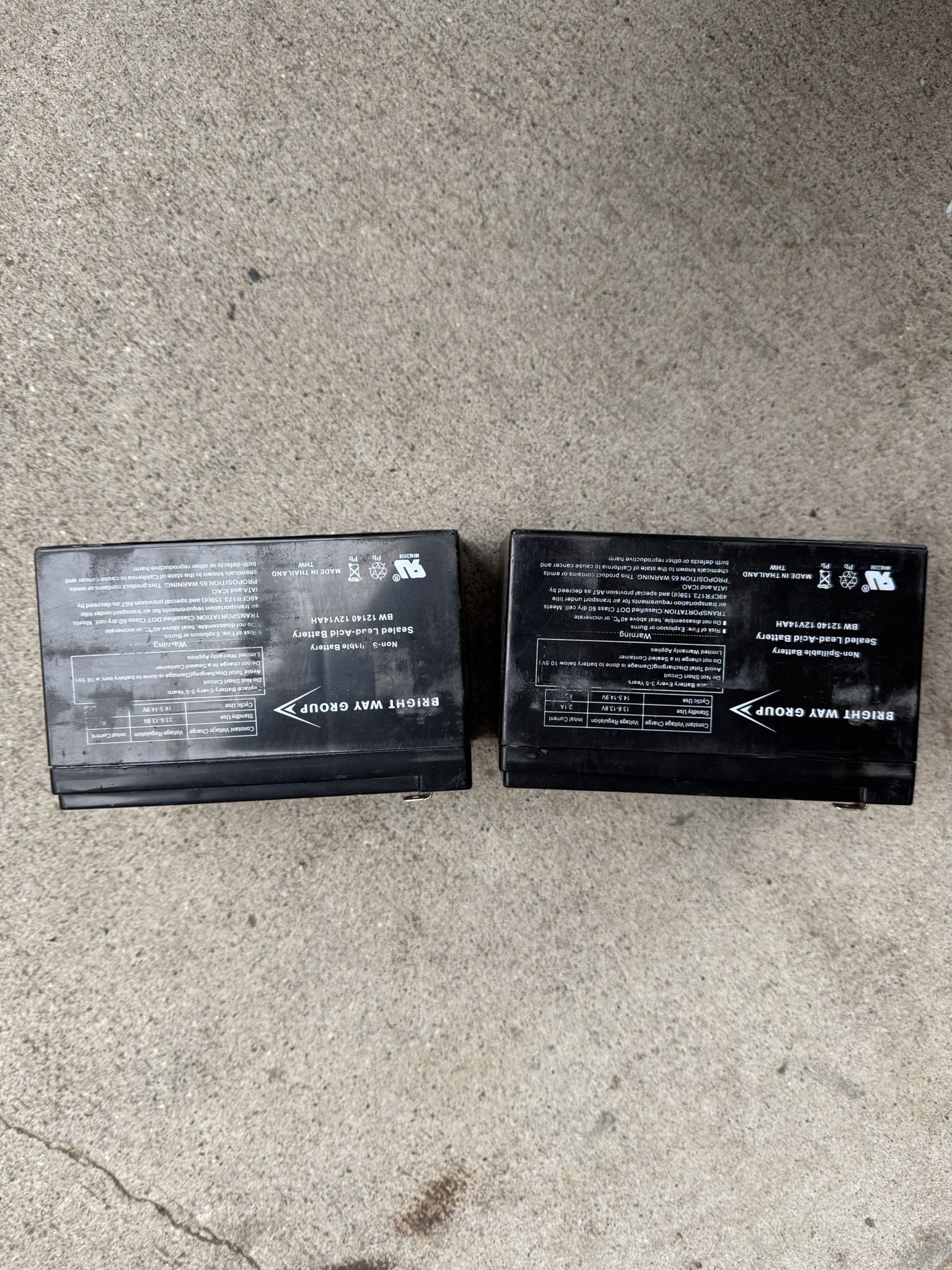 12 Volts Batteries