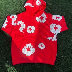 Red Denim Tear Hoodie. Size S & M & XL