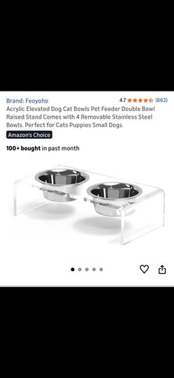 Elevated Acrylic Pet Bowl Stand 