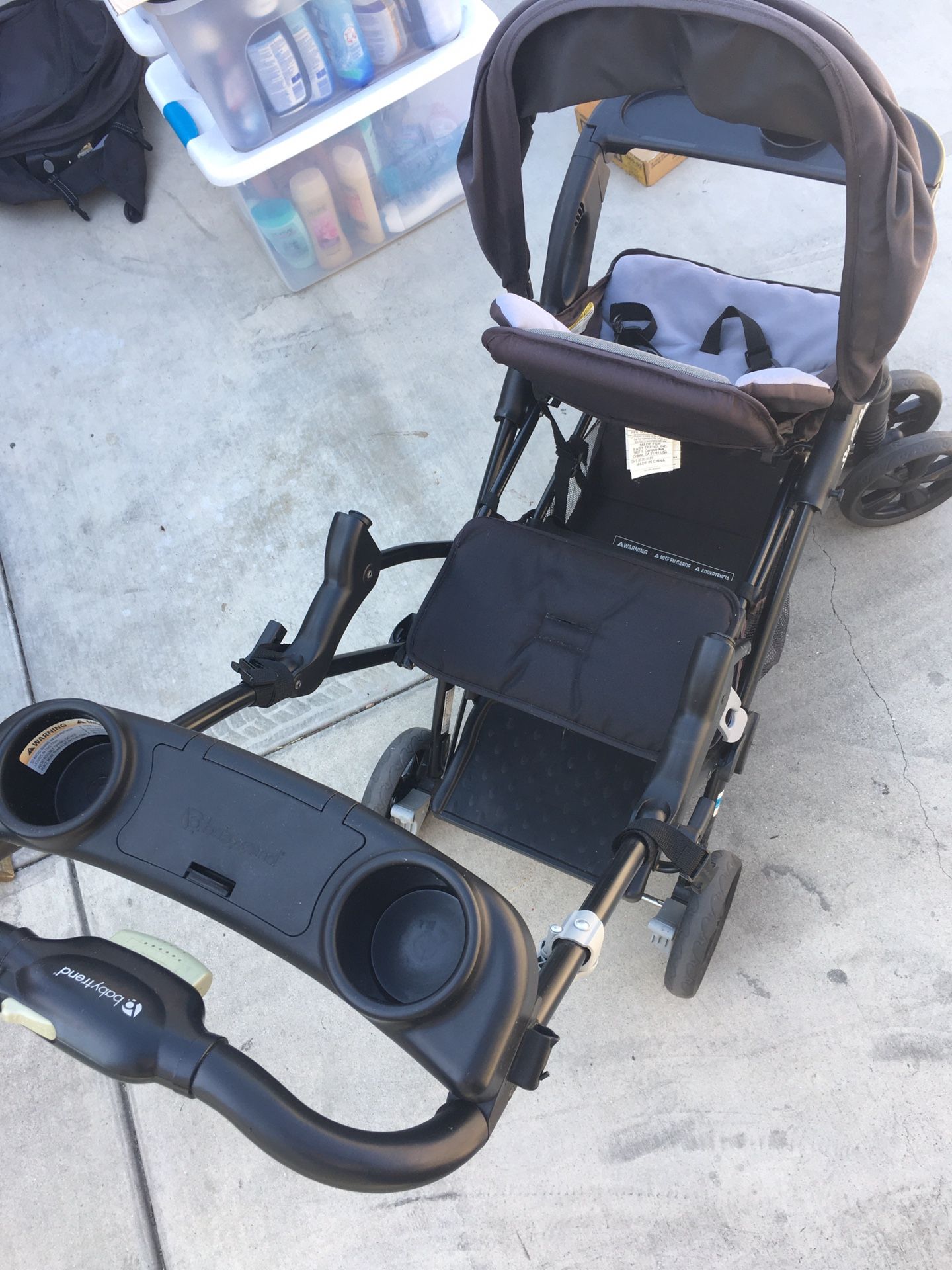 Double baby stroller