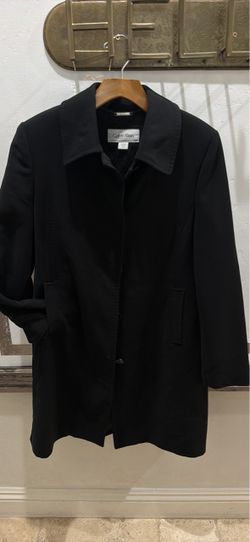Calvin Klein Black Long Coat- size Petite Small