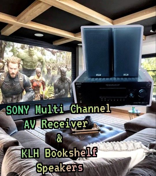 SONY Receiver And 2 KLH Bookshelf Speakers!