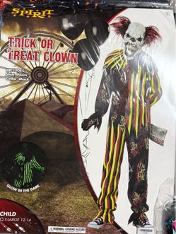 Child Halloween costume. Spirit Trick or Treat Clown Halloween Costume