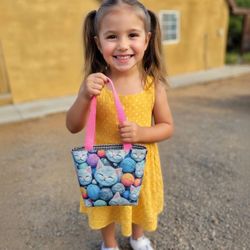 Mini Tote Bag for Girls | Cat and Yarn Kids Shoulder Bag | Perfect Gift for Ages 4-8