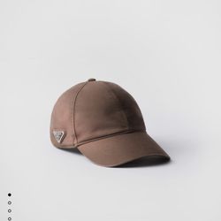 Prada Cotton Baseball Cap – Brown – 100% Authentic – New