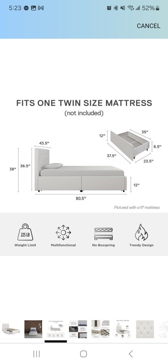 Twin Bed Frame With Storage