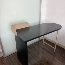 Modern Contemporary Black And Beige Desk