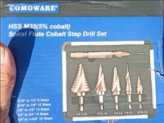 Comoware HSS M35 Cobalt Step Drill Bit Set