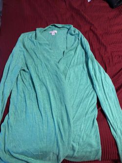 Green cardigan