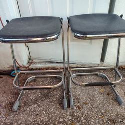 2 Matching Metal Chairs