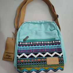 New Kemys Crossbody Bag Boho Teal Mint Green Purse With Adjustable Strap