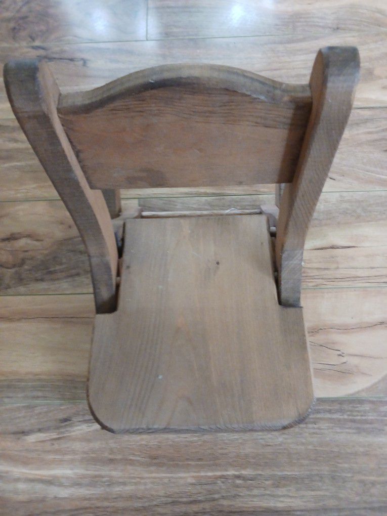 Handmade Vintage Wooden Folding Rocking Chair 
Perfect For Dolls - Teddy Bears 