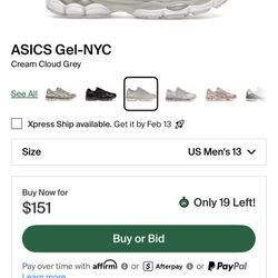 ASICS Gel-NYC Cream Cloud 