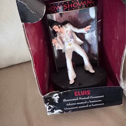 Elvis Presley Now Showing Christmas Illuminated Musical Ornament
