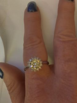 Yellow & White Moissanite Ring