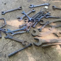 Collection Of Old Antique Open End Wrenches Thumbnail