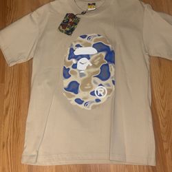 BAPE A Bathing Ape Camo Tee (Blue/Beige)