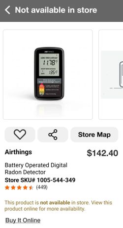 BRAND NEW NIB SEALED Airthings Battery Operated Digital Radon Detector