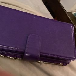 Purple cell phone case and wallet