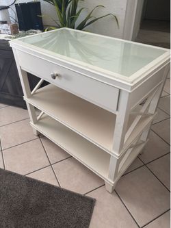 White Enter Table
