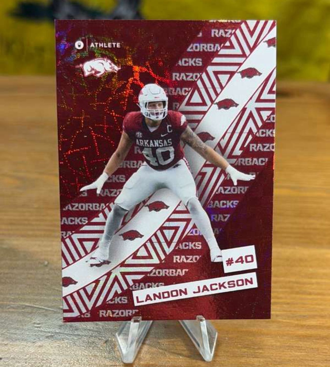 Landon Jackson 2024 ONIT Athlete Arkansas Razorbacks - Holo Sticker Series