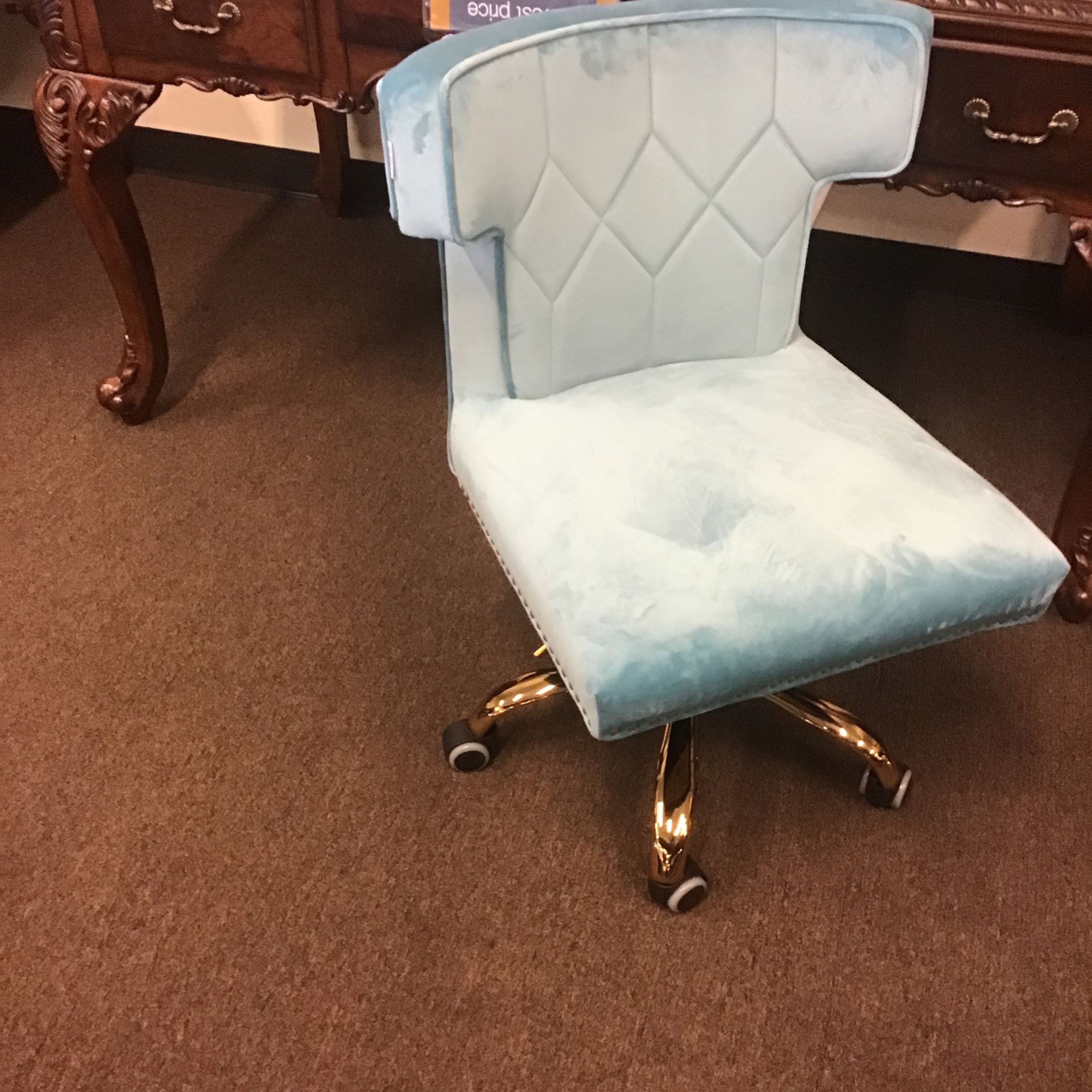 Blue Swivel Office Chair