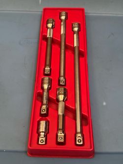Snap-on Tools 6 pc 3/8" Drive Knurled Extension Set