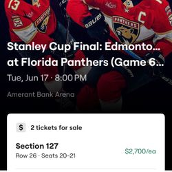 Stanley Cup Final: Game 6
