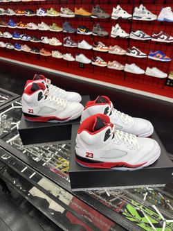 Jordan 5 fire Red Black Tongue Men’s Shoes 