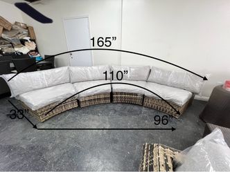 Curved Wicker Outdoor Sectional Sofa