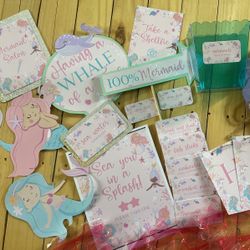 Custom Mermaid Theme Party Decoration Bundle 