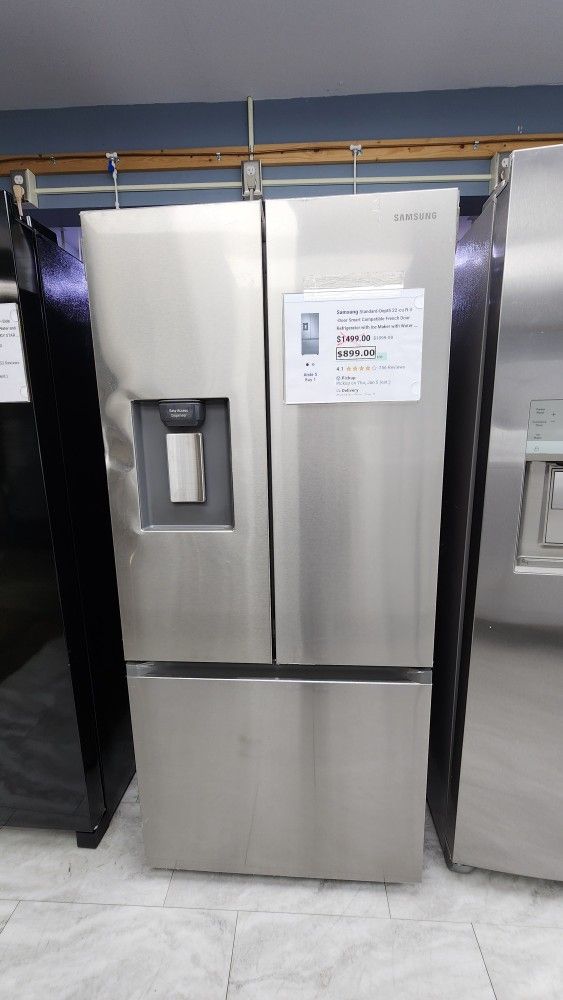SAMSUNG SMART FRENCH DOOR REFRIGERATOR WITH 1 YEAR WARRANTY/1 AÑO DE GARANTIA POR ESCRITO