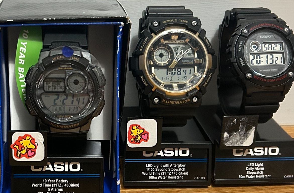 Casio World Time Menβs Watches brand New