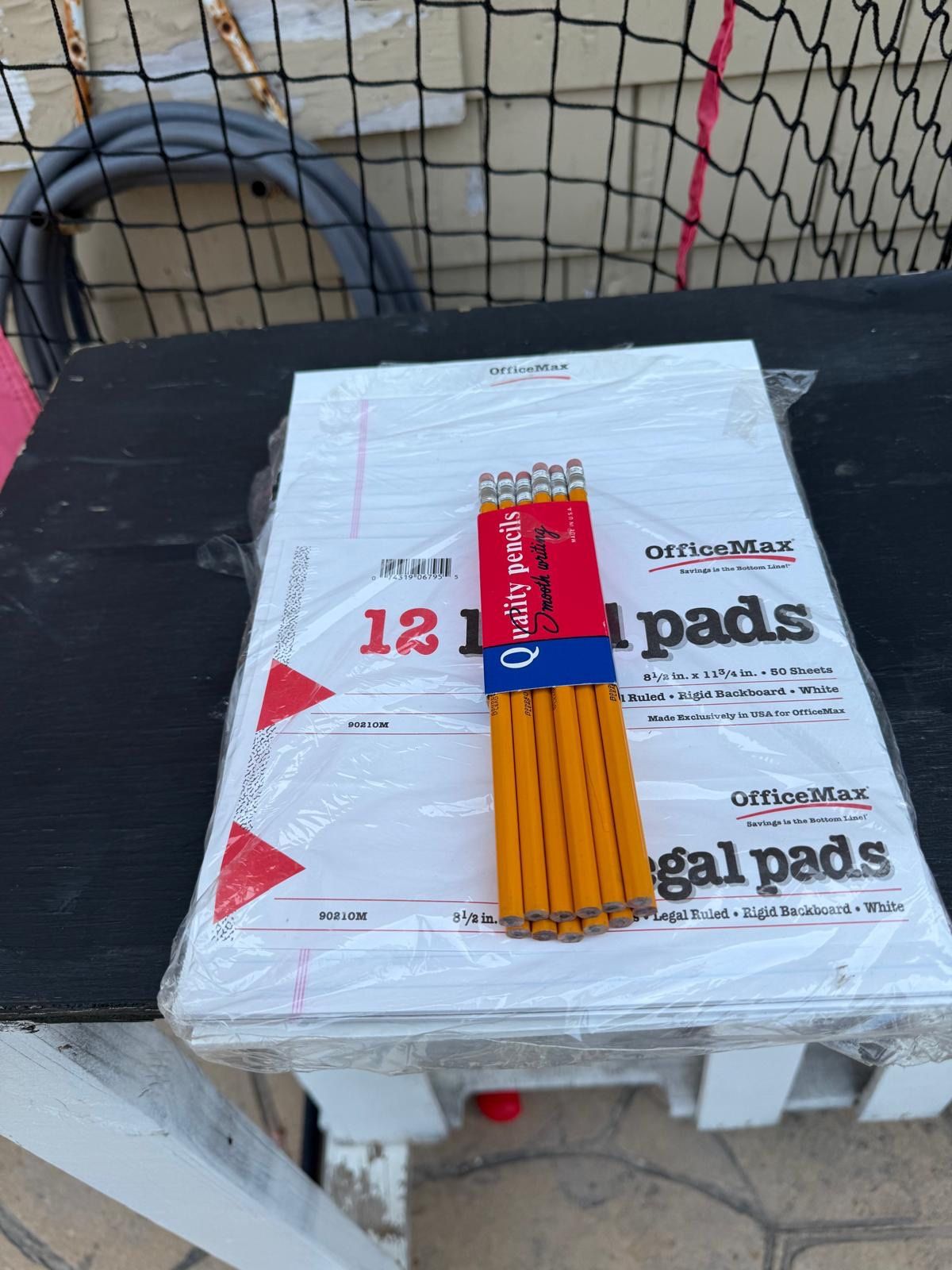 10 VTG Pencils made In USA 8 Legal Pads from Office Max