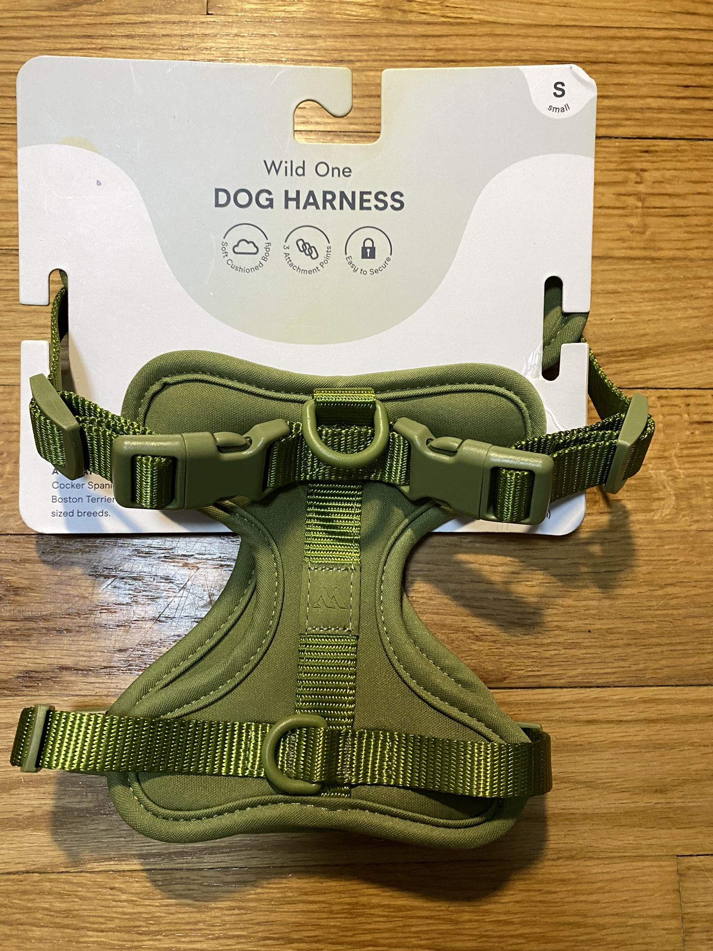 Wild One Dog Harness green Size Small for Cocker Spaniels, Pugs, NEW!