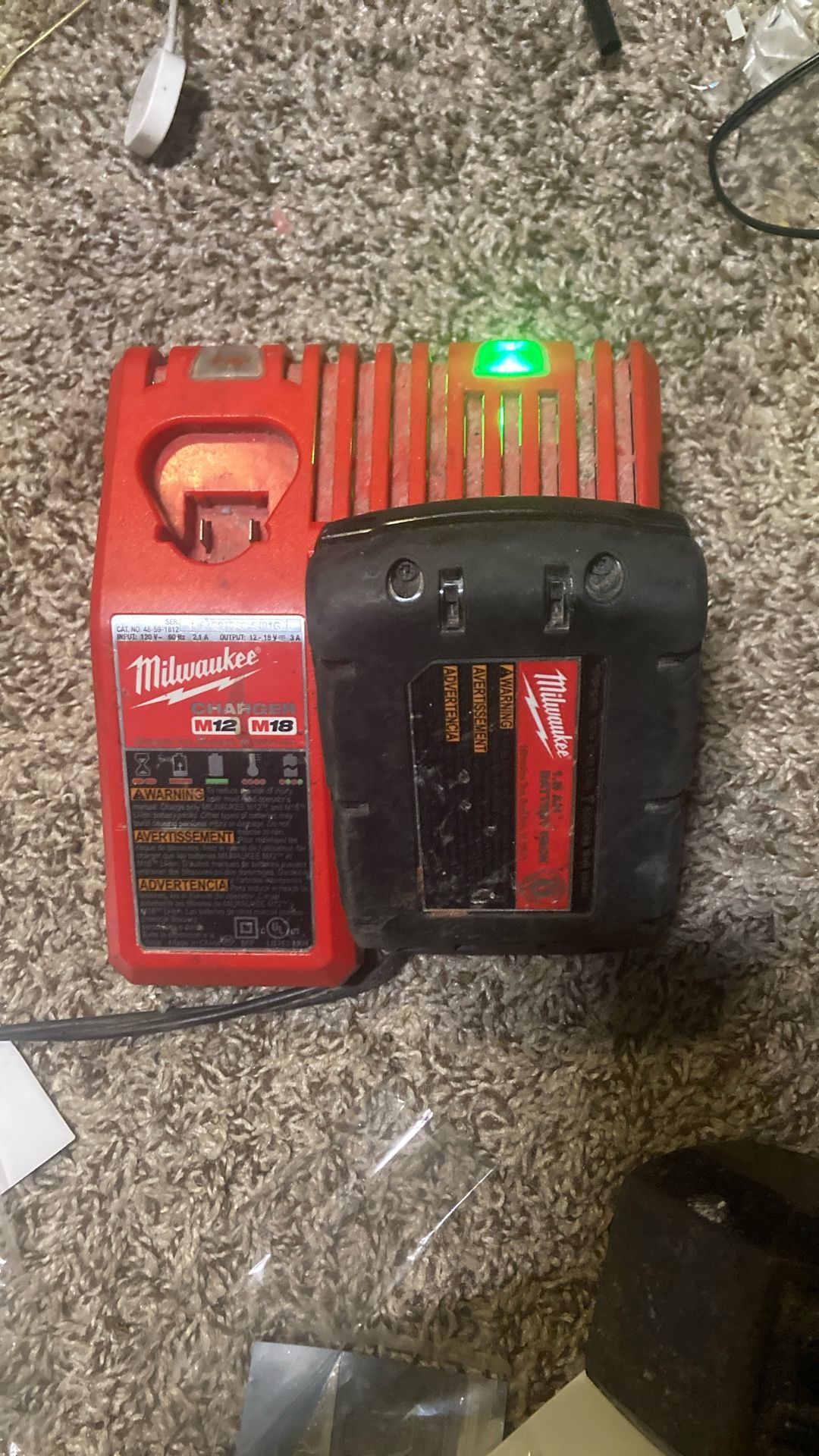 Milwaukee M18 Battery Charger & Battery 