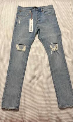 Purple Brand Light Wash Distressed Jeans