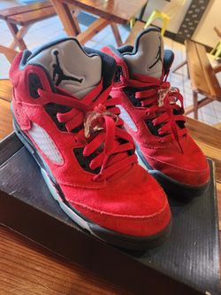 Jordan 5 Red Suede Size 6.5y