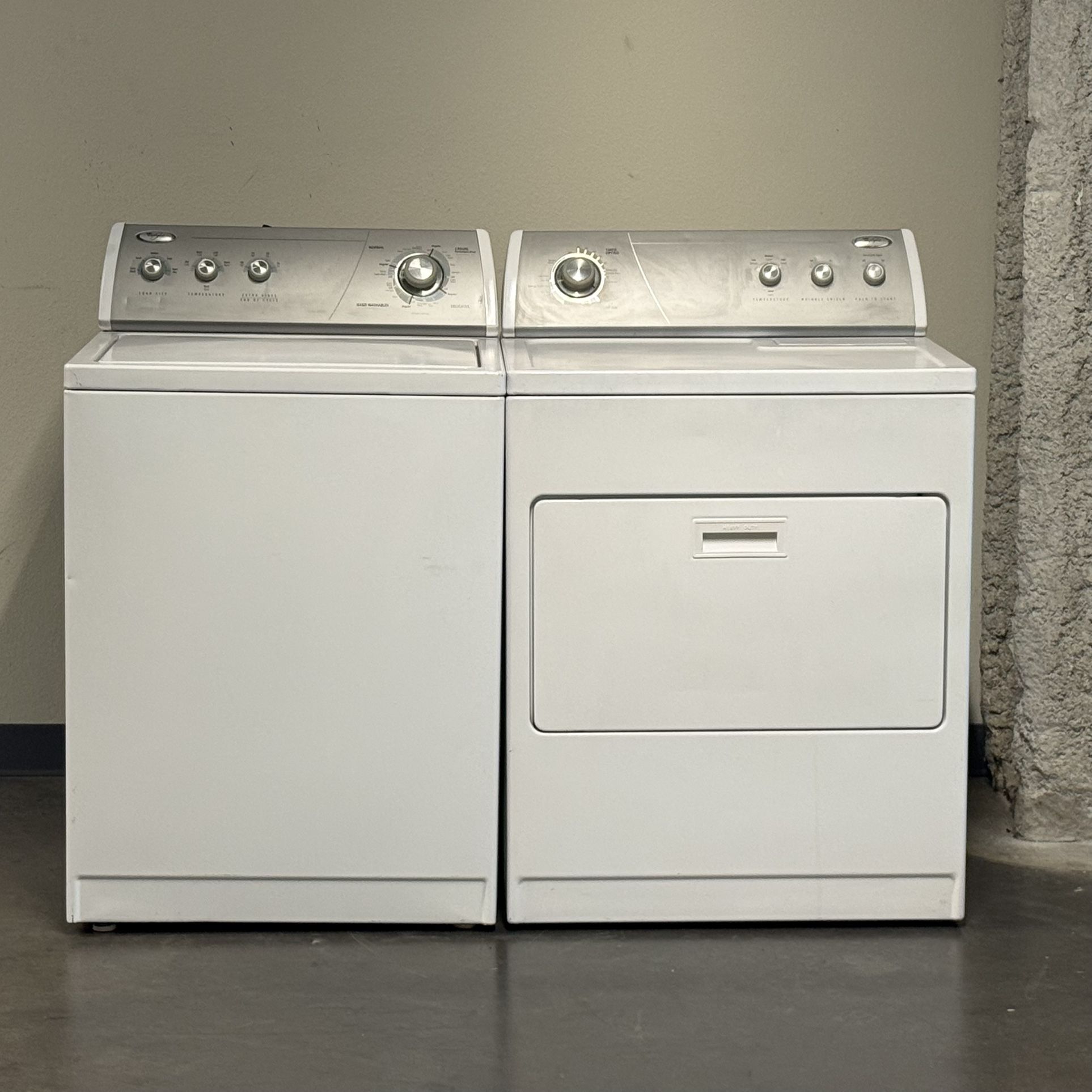 Heavy Duty Whirlpool washer and electric dryer delivery available