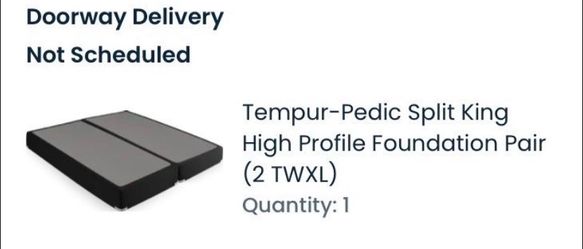 Tempur-Pedic Split King Box Frame