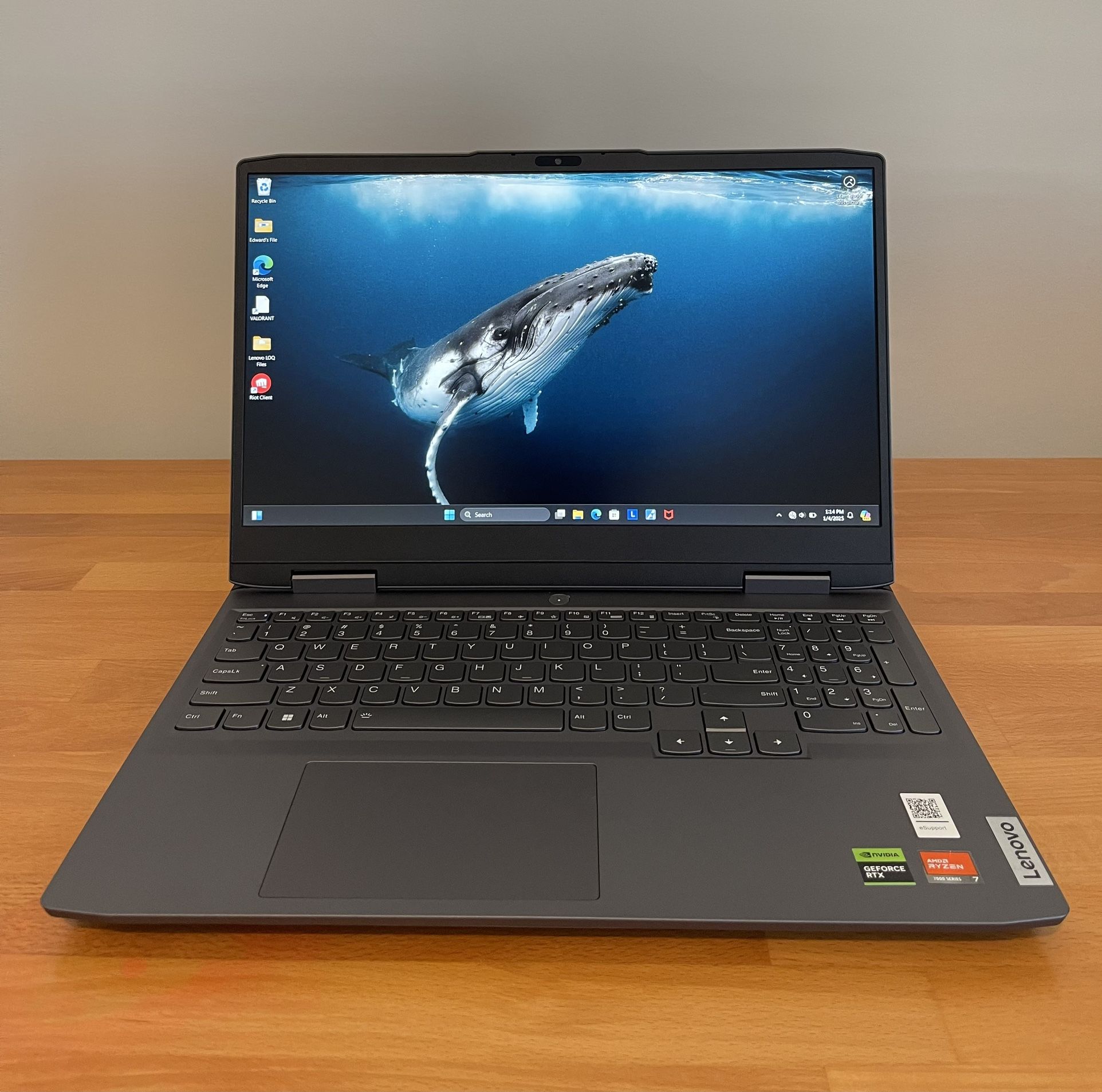 Lenovo LOQ 15.6” Ryzen 7 RTX 4050 Gaming laptop FHD