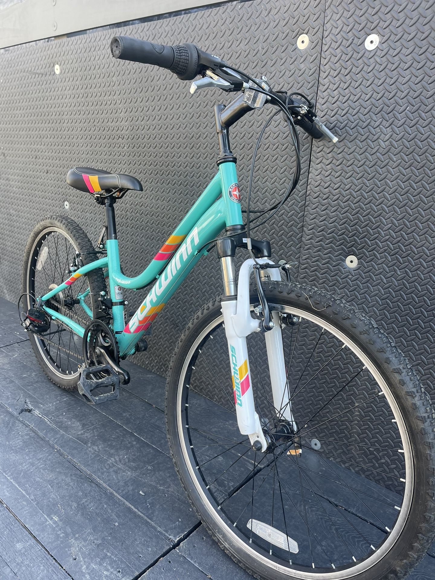 Schwinn high timber 24 Womans Girls turquoise 21 Speed Bike for