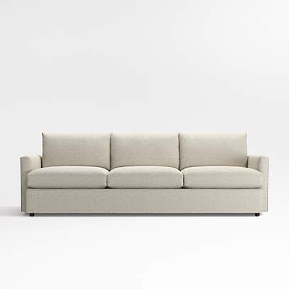 Crate & Barrel Lounge II 105” Grande Sofa Taft Cement