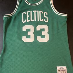 Larry Bird Mitchell N Ness Throwback Jersey Large