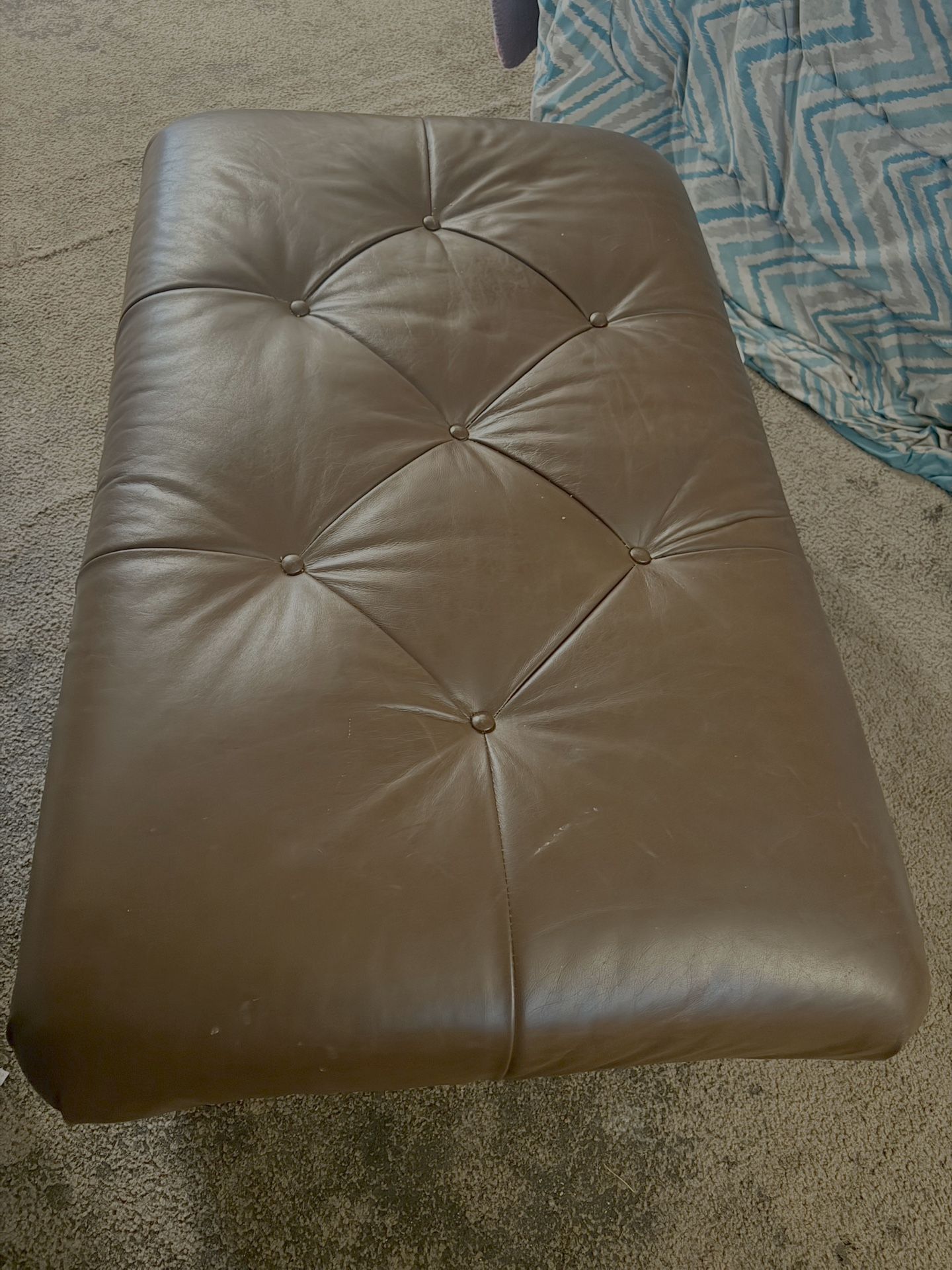 LEATHER OTTOMAN