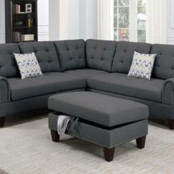 Sectional Sofa + Ottoman