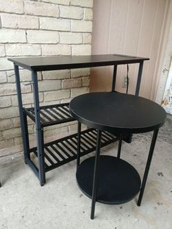 2 black tables