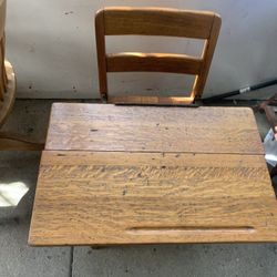 Antique Class Desk Chair 