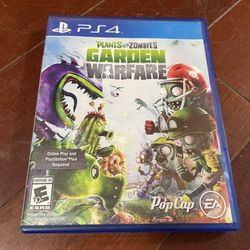 Plants, VS.zombies, garden warfare Ps 4 Game 
